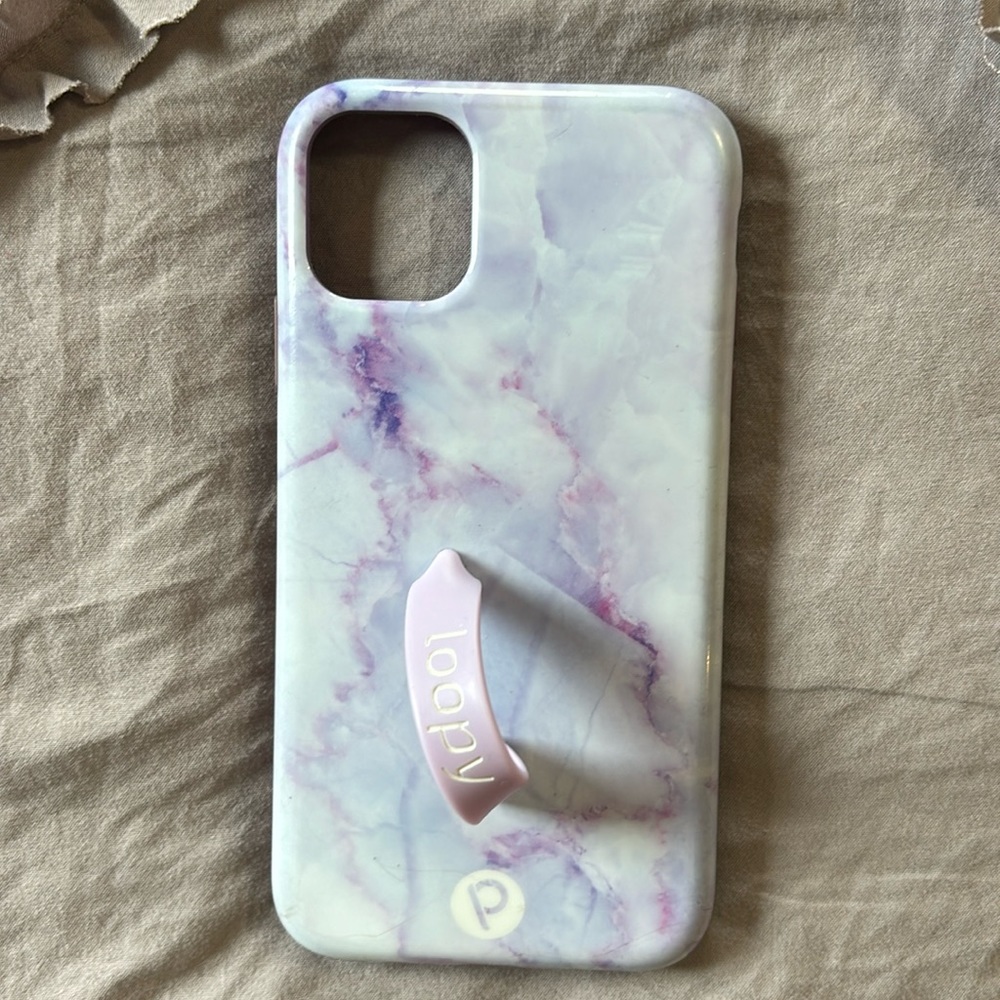 Purple marble Loopy case for iPhone 11